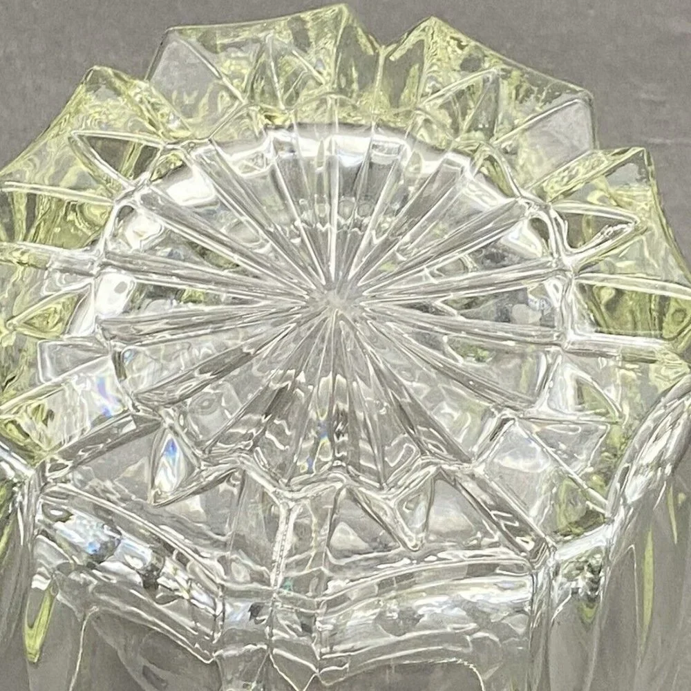 VTG Princess House Crystal Ice Bucket Etched Floral Heavy 2.13lb Barware 70s 80s